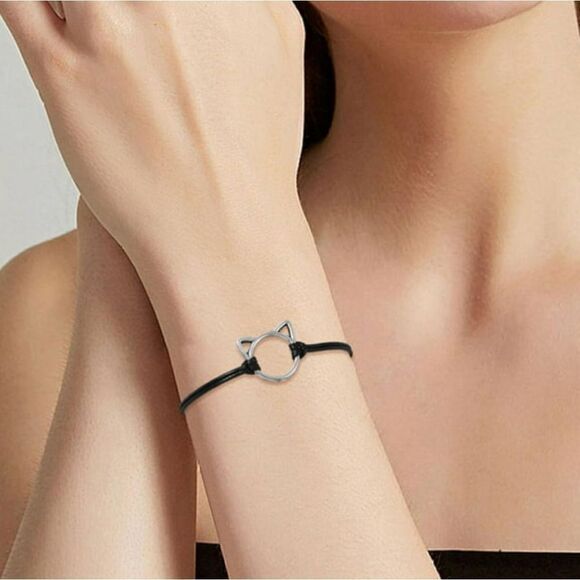Cat Silhouette Rope Bracelet - Picture 3 of 9